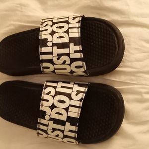 Nike slides just do it mens 8 or 9.5 women NWOT